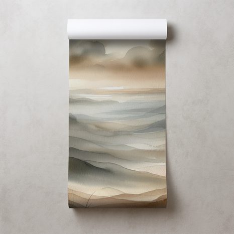 TAPETA AKVARELOVÁ KRAJINA V MLZE - ABSTRAKTNÍ TAPETY - TAPETY