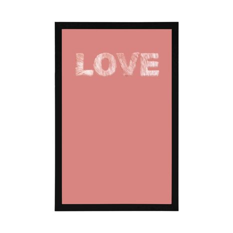 PLAKÁT S JEDNODUCHÝM NÁPISEM LOVE - MOTIVY Z NAŠÍ DÍLNY - PLAKÁTY