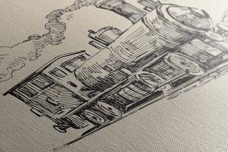 KÉP RETRÓ VONAT - VINTAGE ÉS RETRÓ KÉPEK - KÉPEK