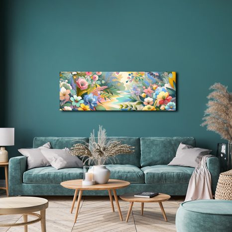 OBRAZ PESTROBAREVNÉ KVĚTINY - OBRAZY KVĚTŮ - OBRAZY
