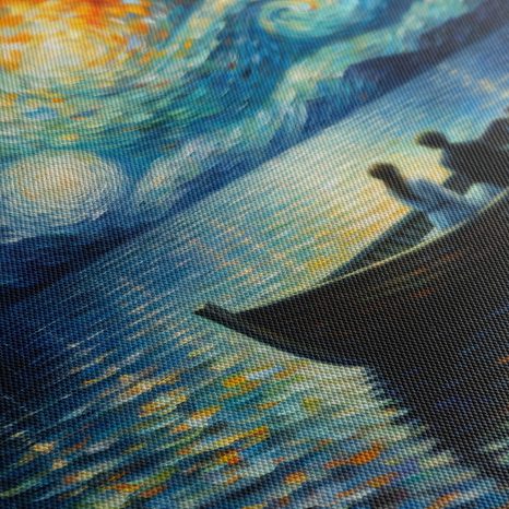 WANDBILD ROMANTIK UNTER STERNENHIMMEL - WANDBILDER FÜR DAS WOHNZIMMER - BILDER