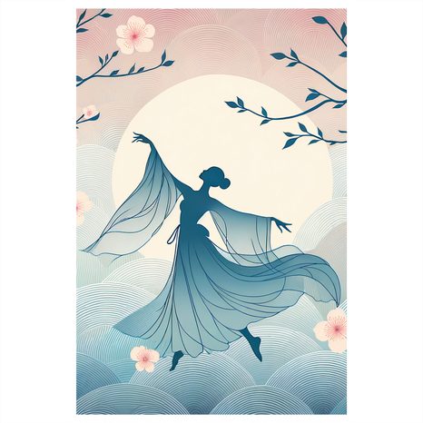 OBRAZ ELEGANTNÍ TANEC V KVĚTINOVÉM RÁNU - OBRAZY ŽENY - OBRAZY