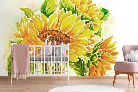 SELF ADHESIVE WALLPAPER BEAUTIFUL SUNFLOWER - SELF-ADHESIVE WALLPAPERS - WALLPAPERS