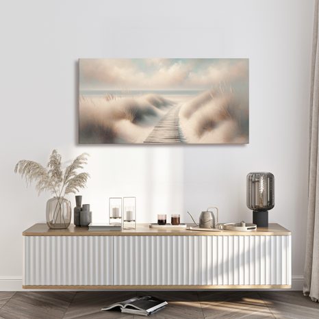 OBRAZ DŘEVĚNÁ CESTA K OCEÁNU - PICTURES OF SEA AND BEACH - PICTURES