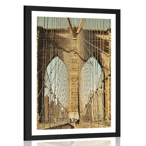 PLAKAT Z PASSE-PARTOUT MOST MANHATTAN W NEW YORK - MIASTA - PLAKATY