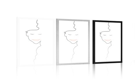 PLAKÁT MINIMALISTICKÁ TVÁŘ ŽENY - MOTIVY Z NAŠÍ DÍLNY - PLAKÁTY