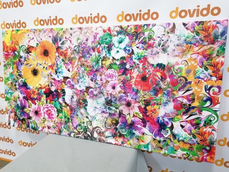 OBRAZ KOLOROWE KWIATY - OBRAZY ABSTRAKCYJNE - OBRAZY