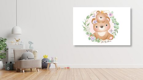 OBRAZ RODINKA MEDVÍDKŮ - DĚTSKÉ OBRAZY - OBRAZY