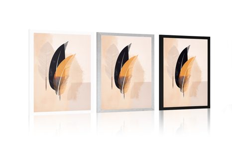 PLAKÁT ABSTRAKTNÍ TVARY PEŘÍČKA - ABSTRAKTNÍ TVARY - PLAKÁTY