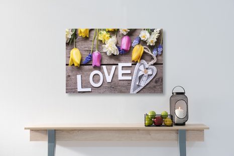 OBRAZ S NÁPISOM LOVE - OBRAZY S NÁPISMI A CITÁTMI - OBRAZY