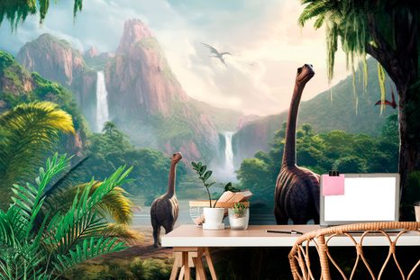 SAMOLEPÍCÍ TAPETA ZEMĚ DINOSAURŮ - SAMOLEPÍCÍ TAPETY - TAPETY