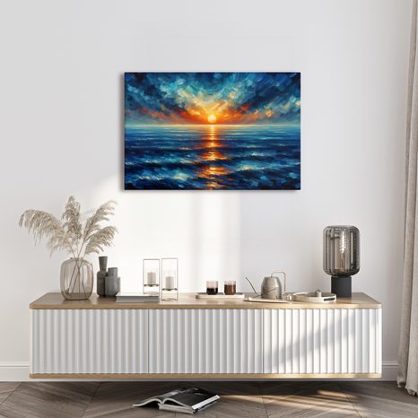 OBRAZ ZÁPAD SLUNCE NAD OCEÁNEM - OBRAZY VÝCHOD A ZÁPAD SLUNCE - OBRAZY