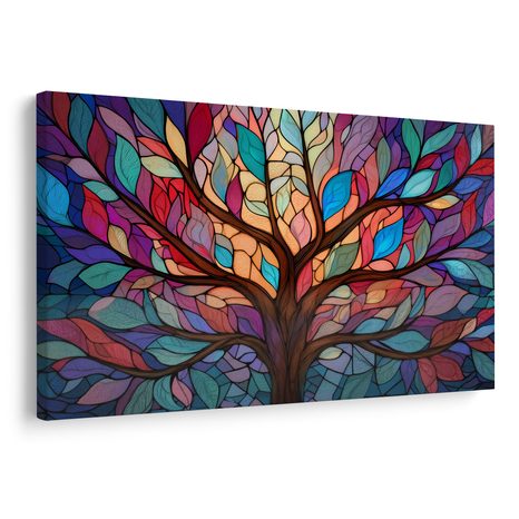 OBRAZ BAREVNÝ STROM ŽIVOTA - OBRAZY STROMY ŽIVOTA - OBRAZY