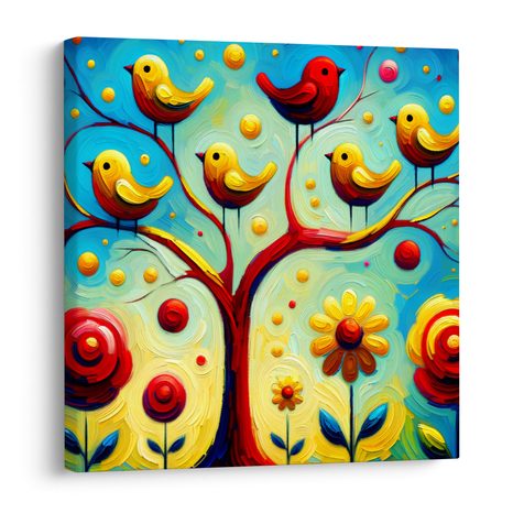 WANDBILD BLUMEN UND LEBENSBAUM - BILDER BÄUME DES LEBENS - BILDER