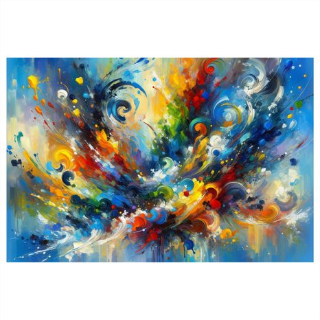 OBRAZ BAREVNÁ EXPLOZIVNÍ ABSTRAKCE - ABSTRAKTNÍ OBRAZY - OBRAZY