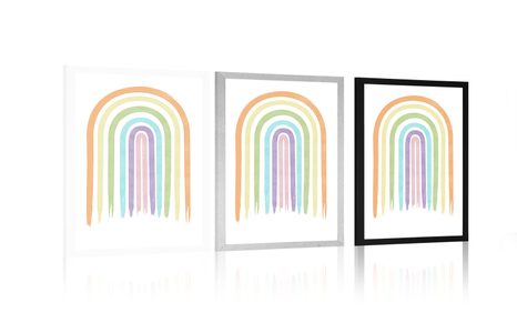 PLAKAT PASTELNA DUGA MID-CENTURY - MOTIVI IZ NAŠE RADIONICE - PLAKATI