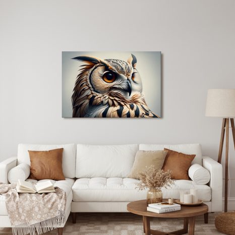 WANDBILD EULE IN WARMEN TÖNEN - BILDER - 🔥 TOTALAUSVERKAUF