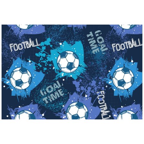 CARTA DA PARATI – PALLONE DA CALCIO IN BLU - CARTA DA PARATI BAMBINI - CARTA DA PARATI