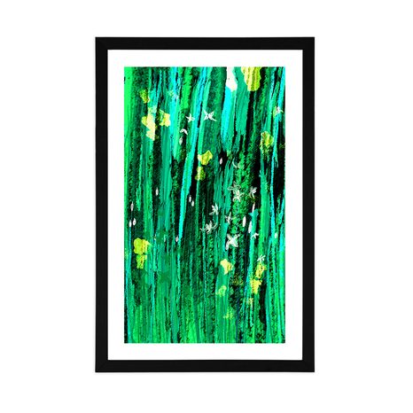 POSTER MIT PASSEPARTOUT GRÜNE MAGIE DER BLUMEN - MOTIVE AUS UNSERER WERKSTATT - POSTER