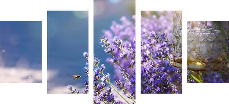 TABLOU 5-PIESE GRĂDINA DE LAVANDĂ - TABLOURI CU COLȚURI DE LINIȘTITE - TABLOURI