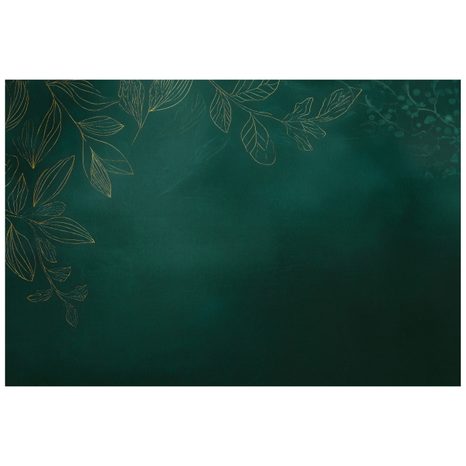 TAPET FRUNZE AURII PE VERDE SMARALD - TAPETE FRUNZE - TAPETURI