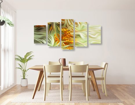 5-DÍLNÝ OBRAZ RAKYTNÍK - OBRAZY KVĚTŮ - OBRAZY