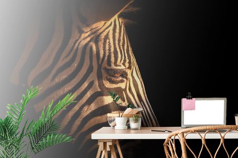 CARTA DA PARATI – RITRATTO DI ZEBRA - CARTA DA PARATI ANIMALI - CARTA DA PARATI