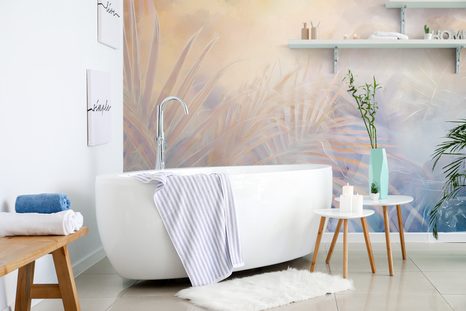 TAPETE BLÄTTER IN SCHÖNEN FARBVARIANTEN - TAPETEN BLÄTTER - TAPETEN