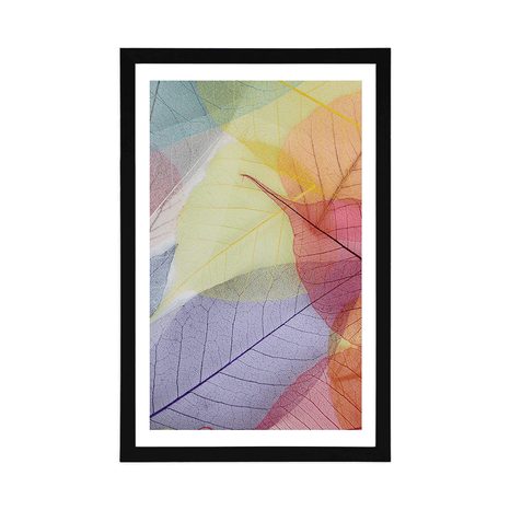 POSTER – VENATURE SULLE FOGLIE COLORATE - NATURA - POSTER