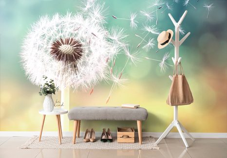 CARTA DA PARATI – MAGICO DENTE DI LEONE - CARTA DA PARATI CON FIORI - CARTA DA PARATI