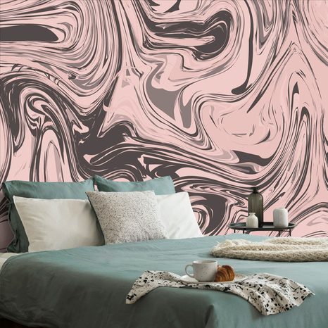 SELF ADHESIVE WALLPAPER ABSTRACT PATTERN IN AN OLD PINK SHADE - SELF-ADHESIVE WALLPAPERS - WALLPAPERS