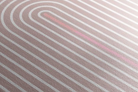 SLIKA MODERNA RUŽIČASTA DUGA MID-CENTURY - APSTRAKTNE SLIKE - SLIKE