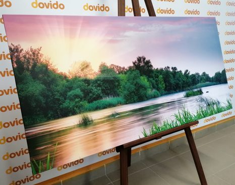 КАРТИНА НА ПЛАТНО – ИЗГРЕВ НА РЕКА - КАРТИНИ НА ПРИРОДАТА И ПЕЙЗАЖИ - КАРТИНИ