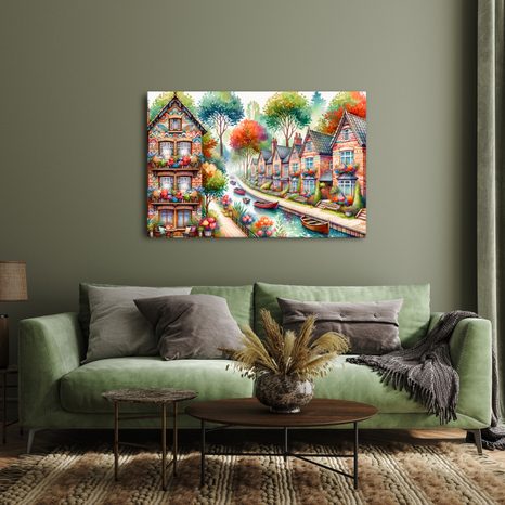 OBRAZ JARNÍ MĚSTEČKO - OBRAZY MĚSTA - OBRAZY