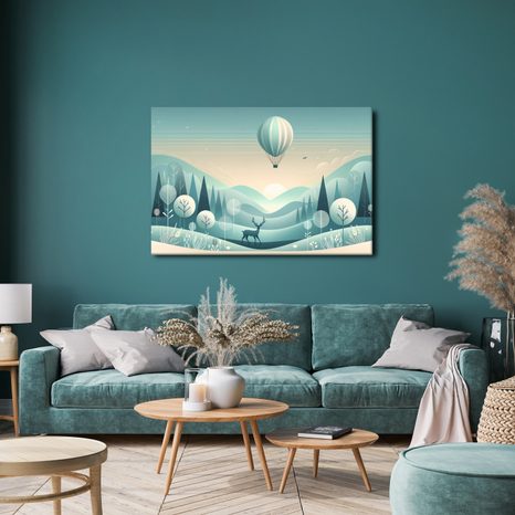 OBRAZ JELEN POD BALÓNEM - OBRAZY JELENI - OBRAZY