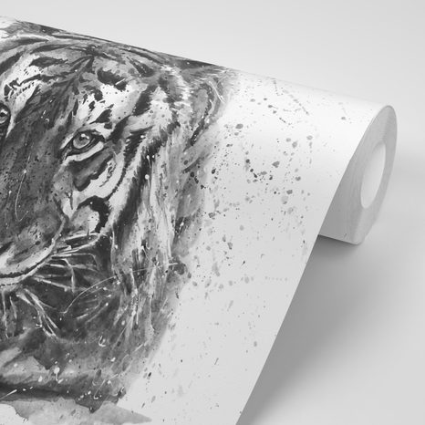 CARTA DA PARATI AUTOADESIVA – PREDATORE IN BIANCO E NERO - CARTA DA PARATI AUTOADESIVE - CARTA DA PARATI