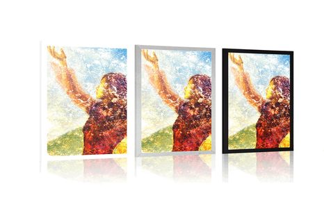 POSTER PAINTED WOMAN IN A MAGICAL DESIGN - PEOPLE - POSTERS