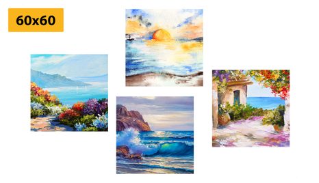 SET OBRAZŮ MOŘE A PLÁŽ - SESTAVY OBRAZŮ - OBRAZY