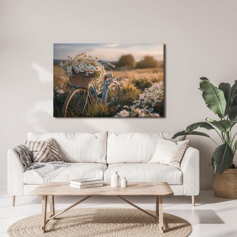 OBRAZ KOLO S KVĚTINAMI NA LOUCE - OBRAZY POLE A LOUKY - OBRAZY