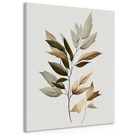 CANVAS PRINT LUXURIOUS MINIMALIST LEAVES - PICTURES OF TREES AND LEAVES - PICTURES