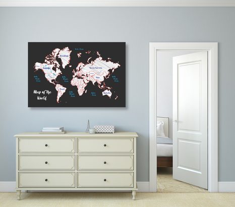 KÉP EGYEDI VILÁGTÉRKÉP - TÉRKÉPES KÉPEK - KÉPEK