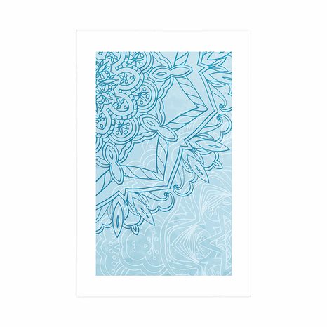 POSTER WITH MOUNT MANDALA IN A WINTER THEME - FENG SHUI - POSTERS