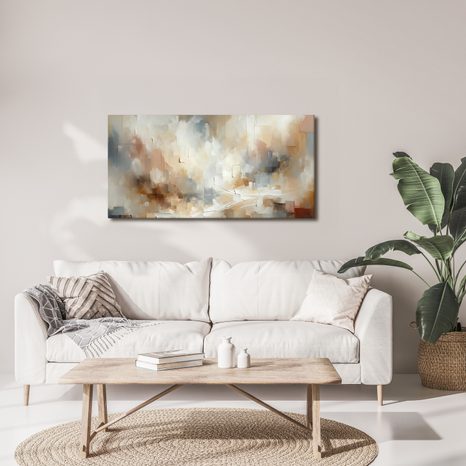 WANDBILD BEIGE ABSTRAKTE HARMONIE - ABSTRAKTE BILDER - BILDER