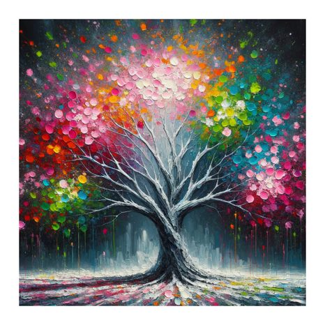 OBRAZ ZÁŘIVÉ BARVY STROMU ŽIVOTA - OBRAZY STROMY ŽIVOTA - OBRAZY