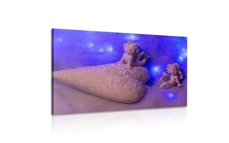 КАРТИНА НА ПЛАТНО – АНГЕЛЧЕ СЪС СЪРЧИЦЕ - КАРТИНИ НА АНГЕЛИ - КАРТИНИ