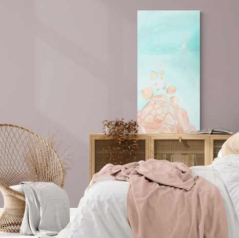 STAMPA SU TELA – DONNA SUL MARE APERTO - QUADRI ASTRATTO - STAMPE E QUADRI