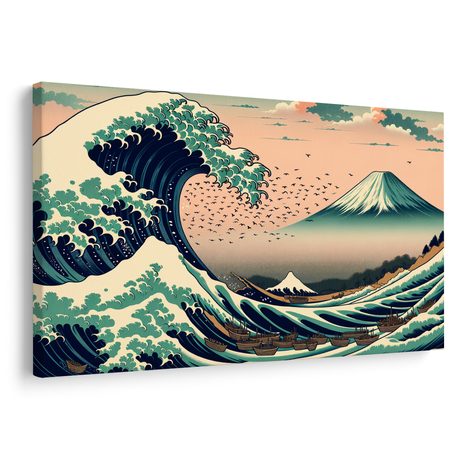 WANDBILD GROSSE WELLE AN DER KÜSTE - WANDBILDER NACH MOTIV - BILDER