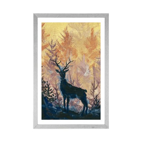 POSTER – PITTURA ARTISTICA DELLA FORESTA - ANIMALI - POSTER