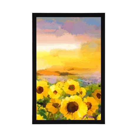 PLAKÁT SLUNEČNICOVÉ POLE - KVĚTINY - PLAKÁTY