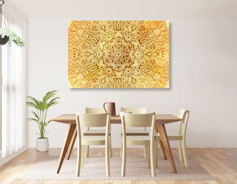 SLIKA ZLATA ETNIČNA MANDALA - SLIKE FENG SHUI - SLIKE